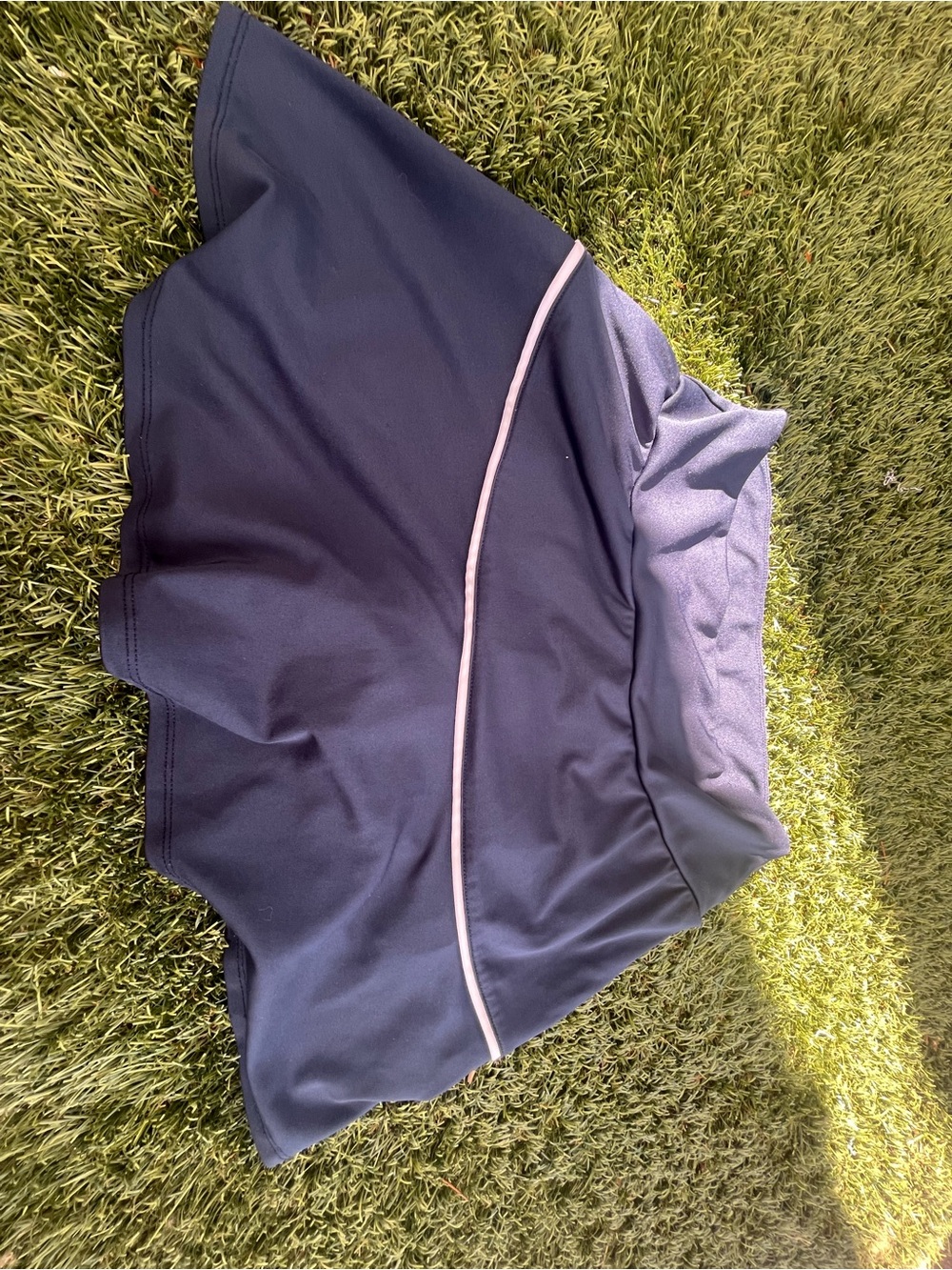Women’s Navy Athletic Skort with Pink Trim